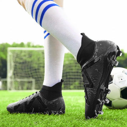 2025 Socks Style Kid Adult Sport Soccer Shoes Training Boys Football Boots Size 33-46 Sneakers AG Youth Soccer Shoes