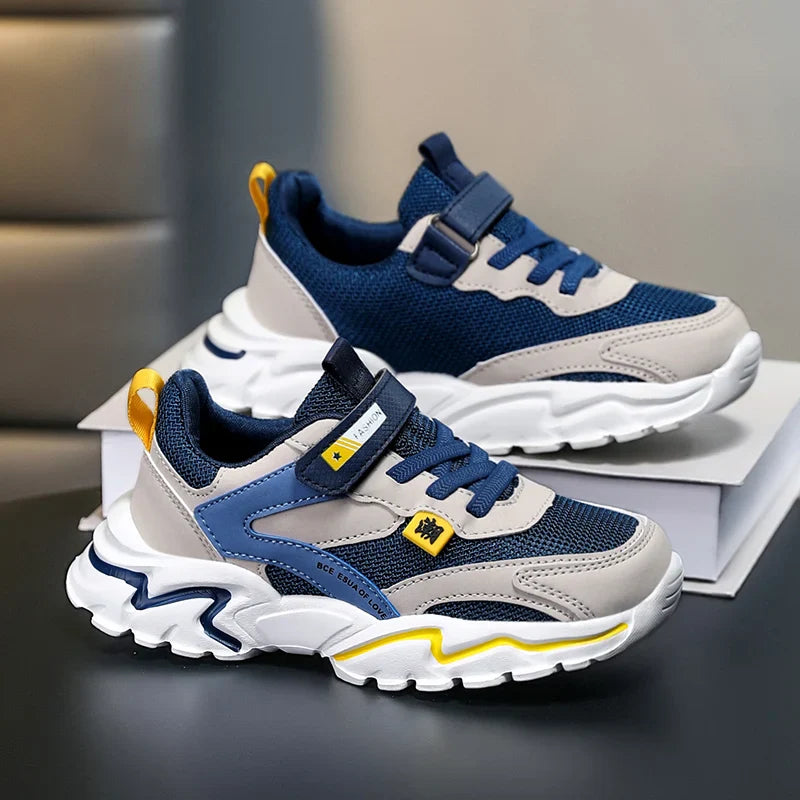 Boys' Summer Mesh Breathable Sneakers Anti-Skid Outdoor Tennis Shoes for Children Sport Running Size 28-39