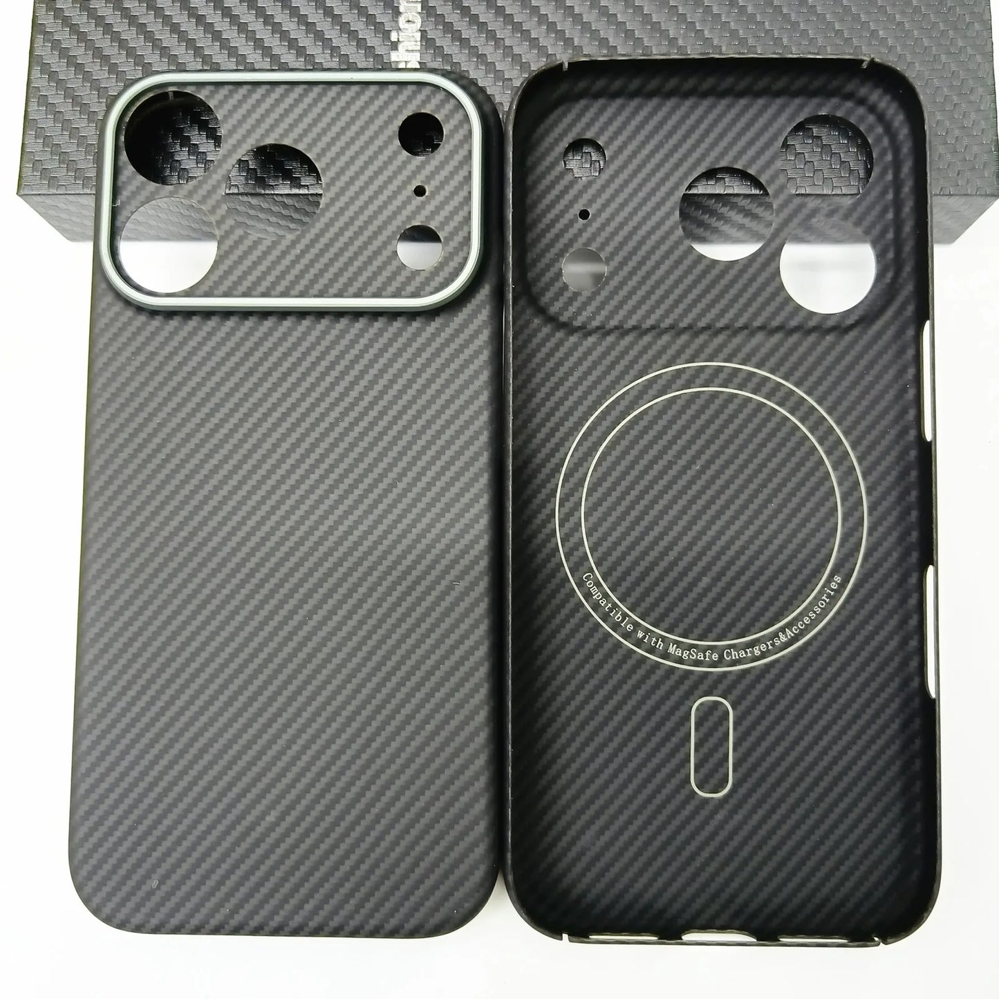 Genuine Aramid Carbon Fiber Mag Safe Magnetic Case For iPhone 17 Pro Max 17Pro Matte Camera Hole Thin Hard Armor Cover