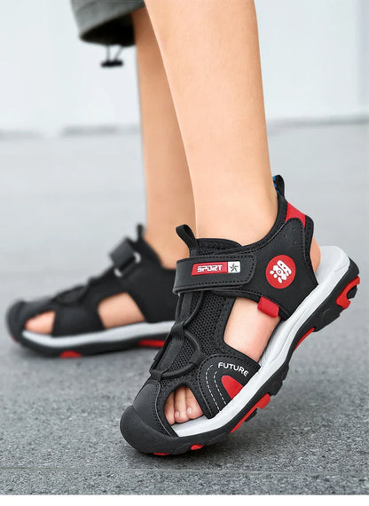Children's Summer Sandals Comfortable Flat Non-Slip Outdoor Sports Casual Breathable Walking Shoes for Kids Boys Girls