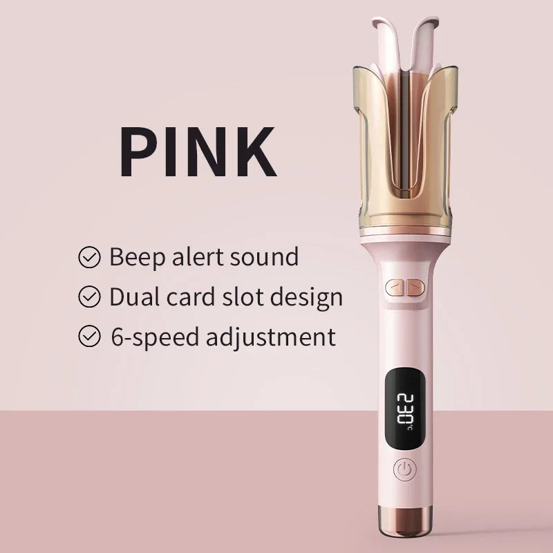 Automatic Curling Iron 32MM Double Slot Negative Ion Portable Hair Curler Constant Temperature Anti Hot Styler for Travel