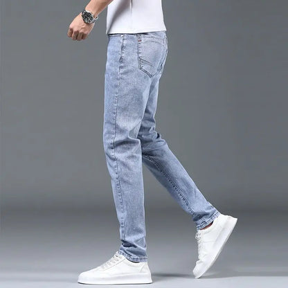 Luxury Summer Designer Korean Classic Streetwear Cowboy Pants for Men Fashionable and Comfortable Boyfriend Skinny Jeans Men