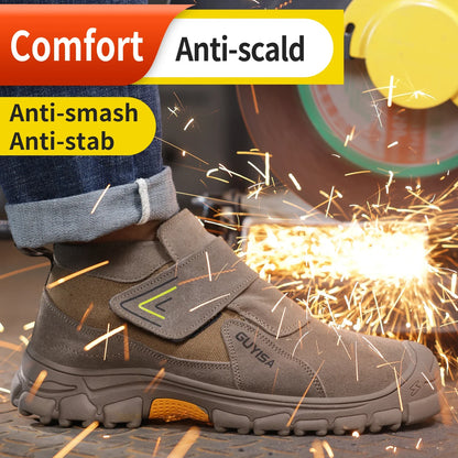 Men's work shoes welder series four-season mid-top