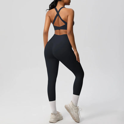 Yoga Suit Sports Set Womens Sportswear Sports women's yoga bra  Tummy Control Slimming Booty Leggings Women's tracksuit