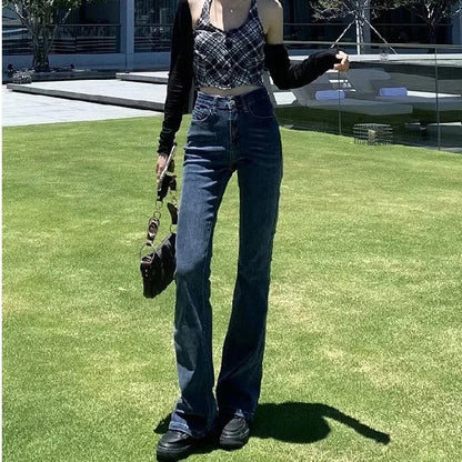 High-Waisted Slimming Straight-Leg Jeans For Women