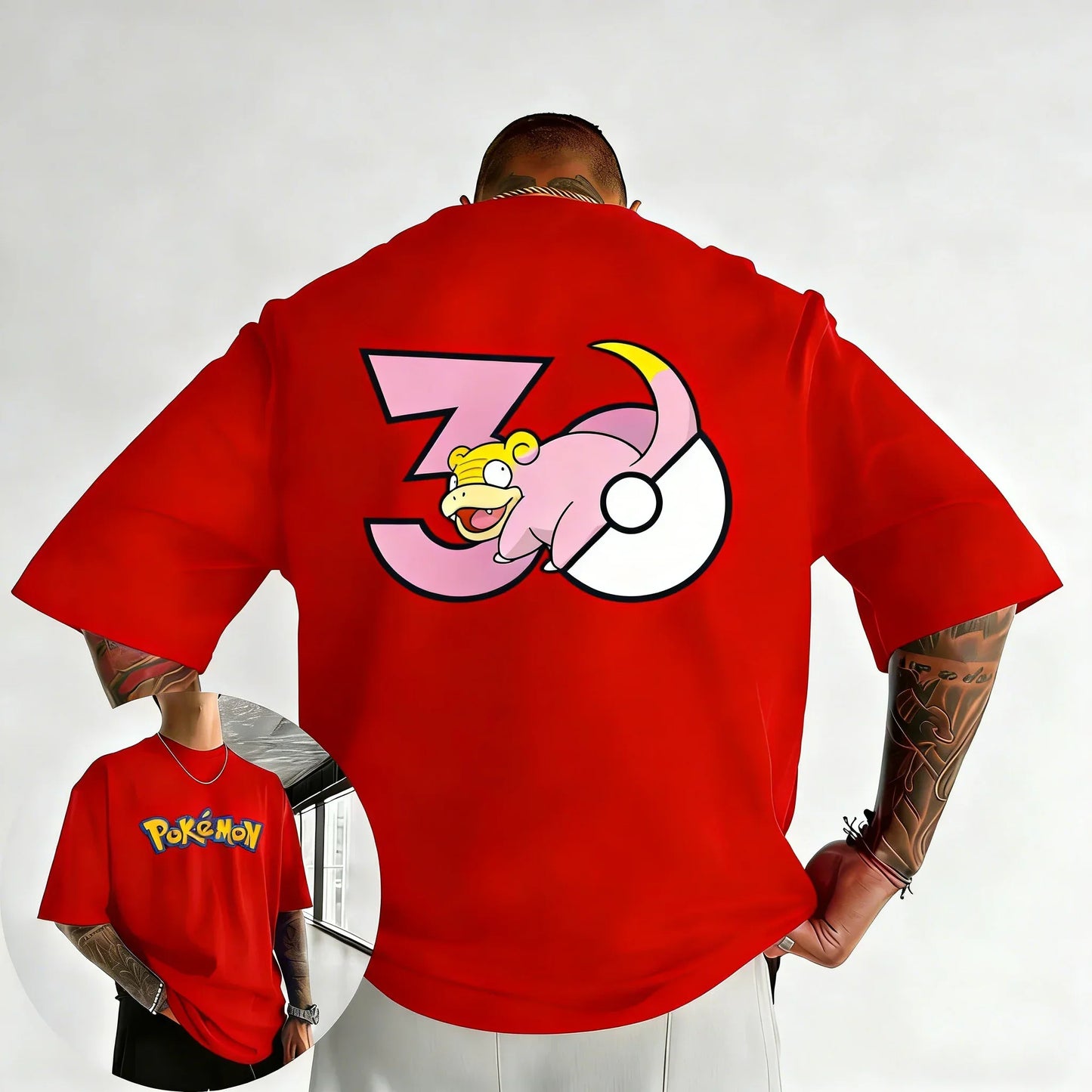 30th Anniversary Slowpunk Printed T-shirt Summer New Men's and Women's Loose Casual Hip Hop Trendy Short Sleeve Top