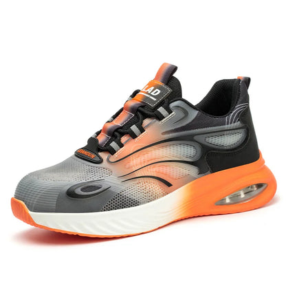 Light And Soft Cushioned Men's Safety Shoes, Anti Smash And Anti Puncture Comfortable And Breathable Work Shoes