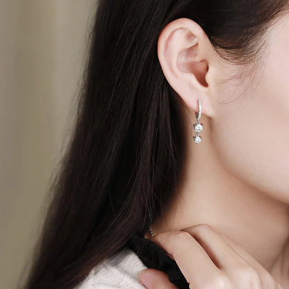 1.6cttw Moissanite Drop Earrings for Women Gold Color S925 Sterling Silver Earring Girls Luxury Gift Wholesale Jewelry