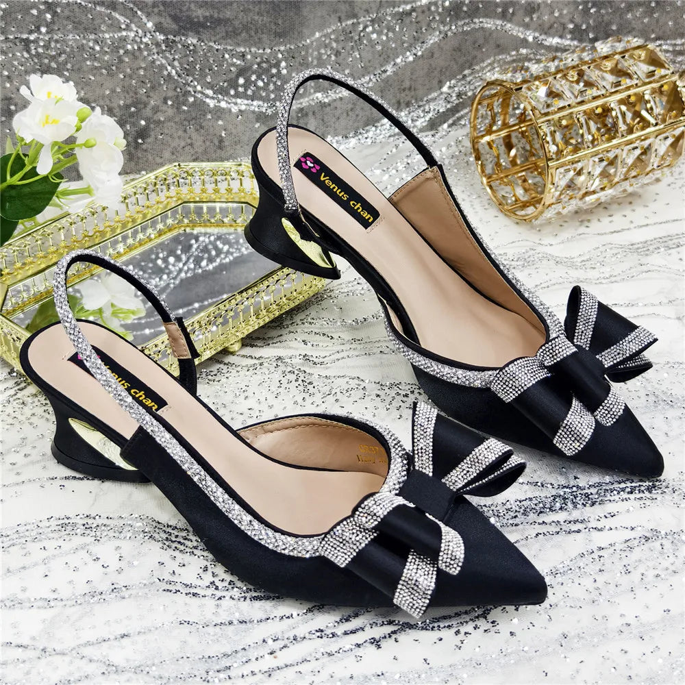 Fashionable And Elegant Nigerian Wedding Banquet High Heels Anti Slip Women's Sandals Plus Size Nigerian Party Shoes