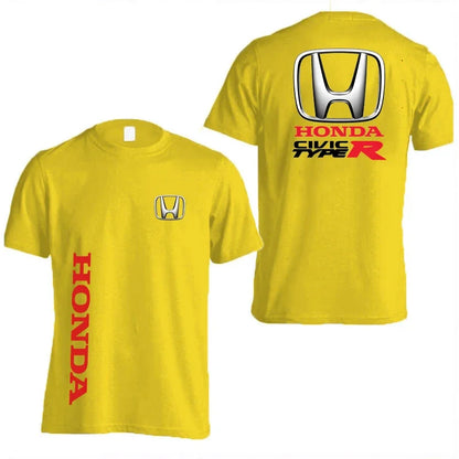 Honda Civic Type R Men's Summer Pure Cotton Racing T-Shirt Women's Outdoor New T-Shirt Street Casual Couple Top