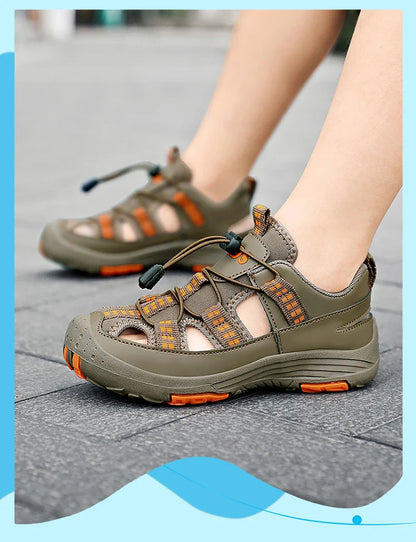 Summer Children Comfortable Sport Water Sandals Outdoor for Boys Closed Toe Anti-Collision Walking Sandals Casual Beach Shoes