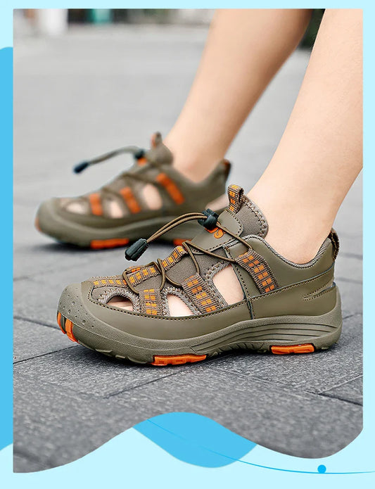 Summer Children Comfortable Sport Water Sandals Outdoor for Boys Closed Toe Anti-Collision Walking Sandals Casual Beach Shoes