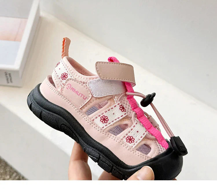 Children Sport Sandals Baby Soft Breathable Beach Sandals Summer Boys Girls Hollow Cool Running Shoes Kids Buckle Sandals