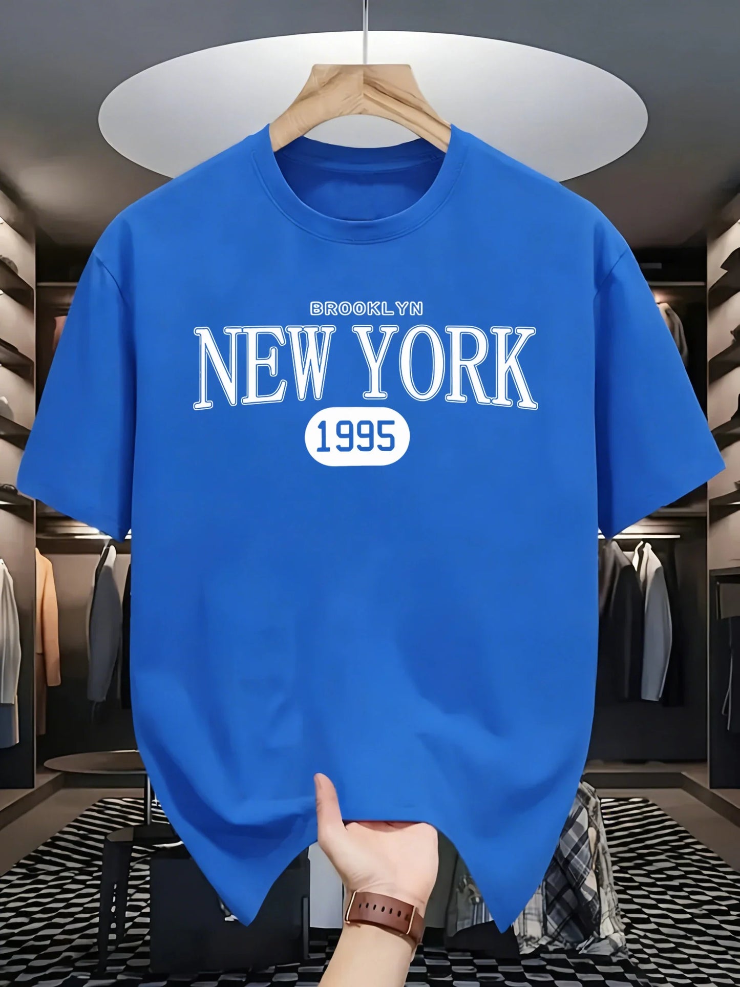 New York Brooklyn 1995 Design T-Shirts Men Cotton Casual Tee Breathable Summer Sportswear Unisex Loose O-Neck Short Sleeve