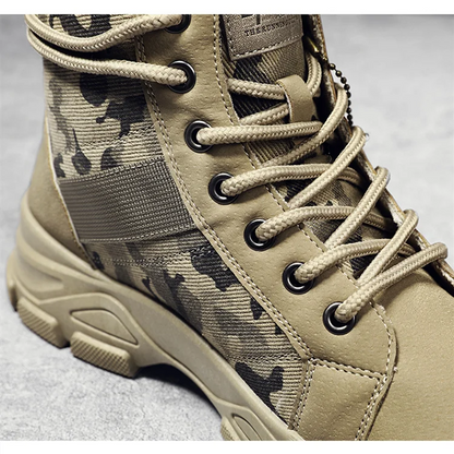 Military Boots Men Women Camouflage Khaki Black High-top Industrial Anti Skid Tactic Mechanic Work Climb Sports Sneaker