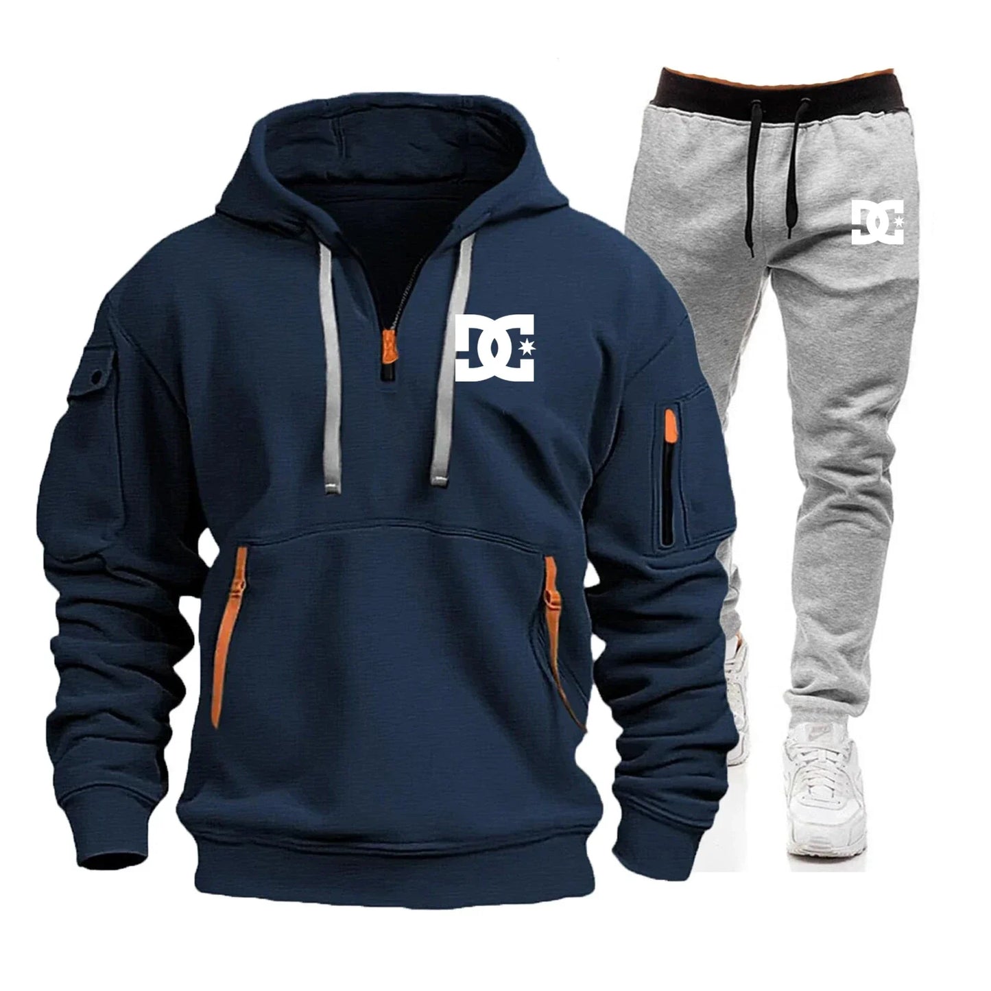 Men's hoodie sets for autumn and winter, featuring casual, fashionable, comfortable and personalized jogging suits and sport pan
