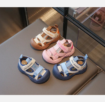 Summer Children Beach Sandals Boys Breathable Mesh Sport Sandals Baby Soft Light Kindergarten Cool Shoes