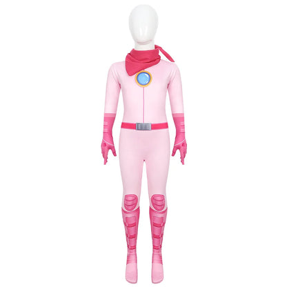 Princess Peach Costume Cosplay Jumpsuits For Girls Birthday Party Easter Carnival Performance Rompers Disguise Pink Clothing