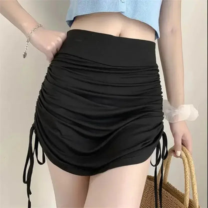 Sexy Summer Latin Dance Skirt for Women Spring Summer New High Waist Drawstring A-line Dance Practice Skirt Y2k Clothes