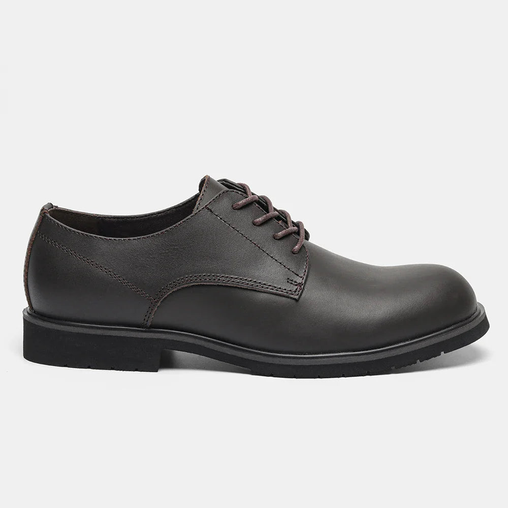 Genuine Leather Men Derby Shoes Ultralight Comfortable fashion Men Casual shoes Black Men Leather Shoes #KD6675