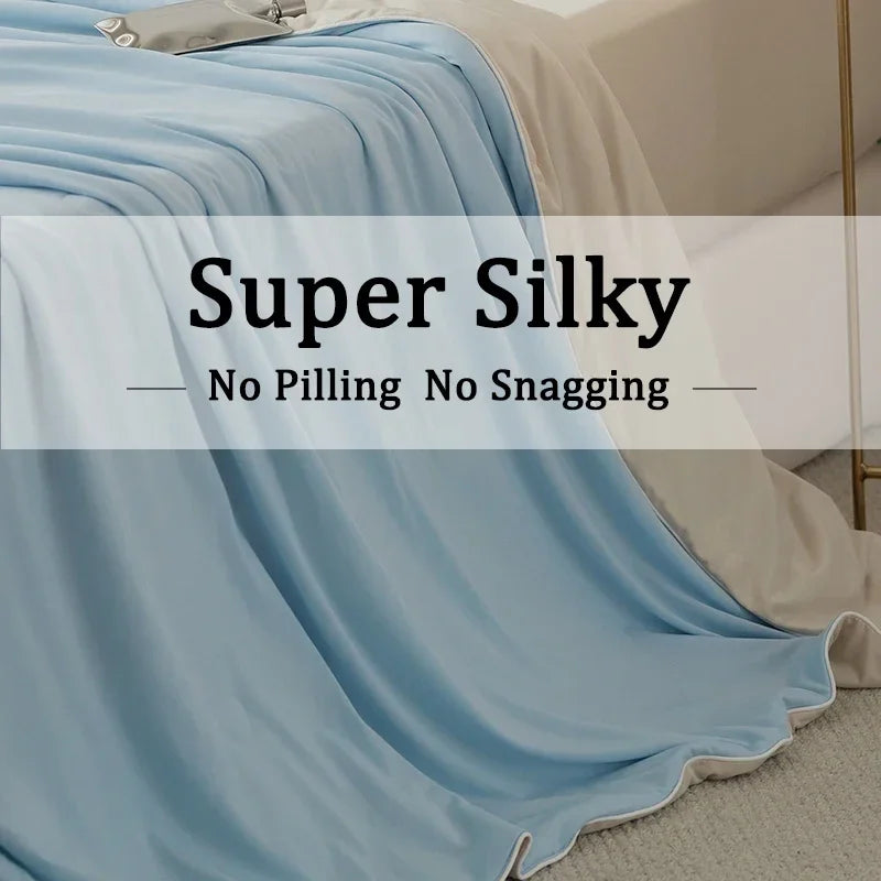 High Quality Cooling Blankets Smooth Air Condition Comforter Lightweight Summer Quilt with Double Side Cold  Cooling Fabric