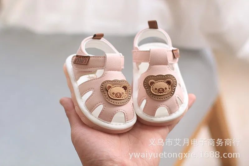 New Summer Baby Whistle Sandals Children Infant Casual Walking Shoes Toddler Boys Girl Kids Anti-Slip Closed-Toe Cartoon Sandals