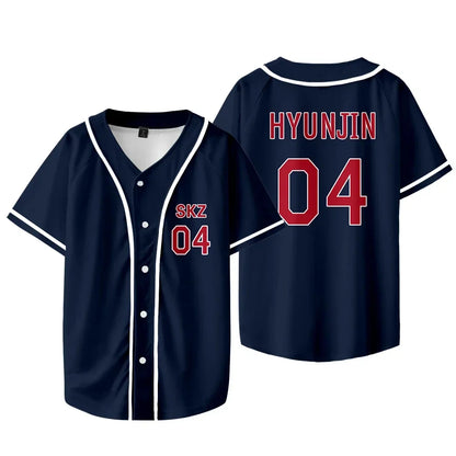 Baseball Jersey T-shirt Short Sleeve Graphic Women Men Oversized Tees