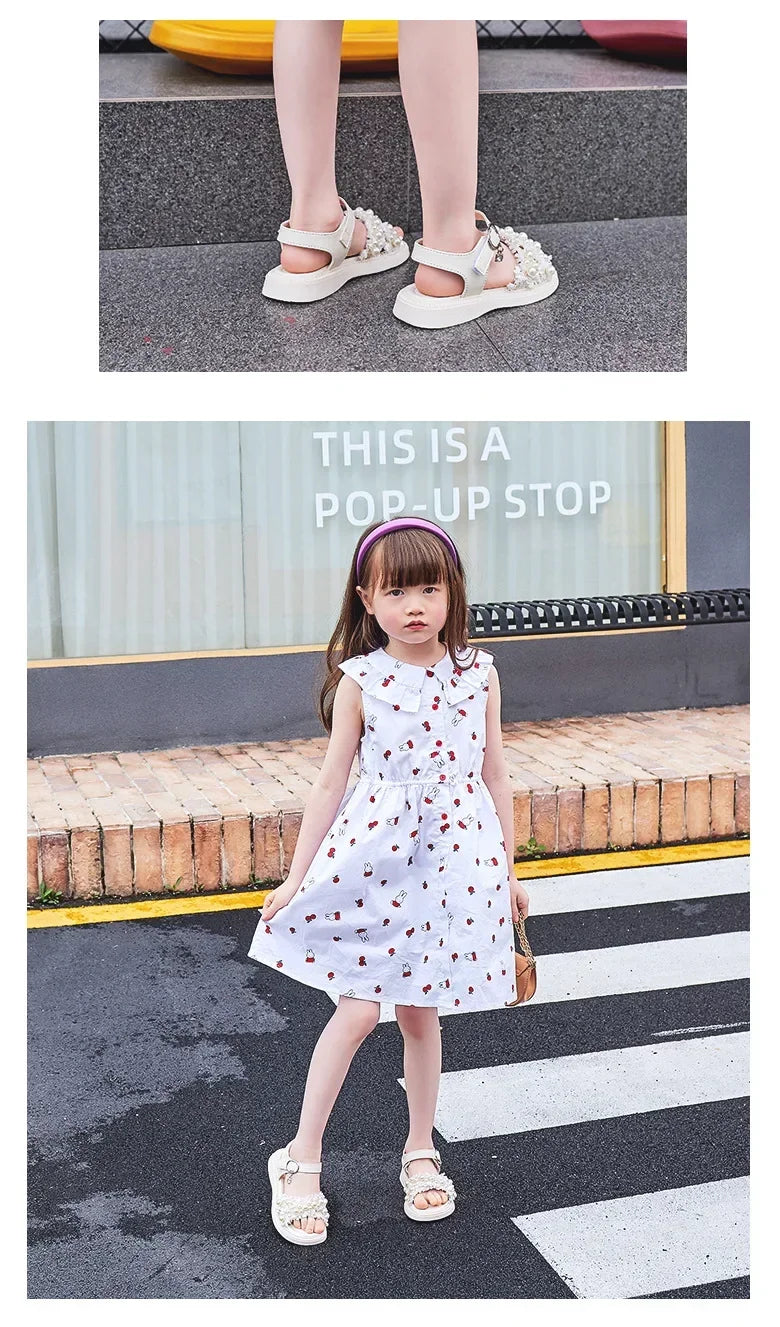 Girls' sandals Summer children's non-slip soft-soled princess beach shoes Fashion sandals for little girls