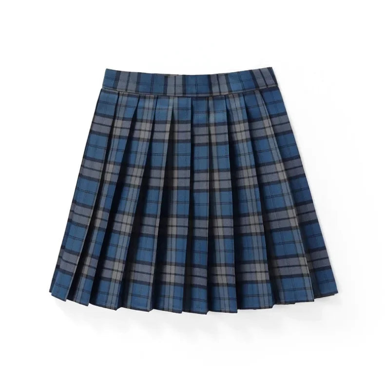 Summer Women High Waist Pleated Plaid Skirts Mini Tennis Skirt Harajuku JK Japanese School Uniform Short A-Line Mini Skirt Girl
