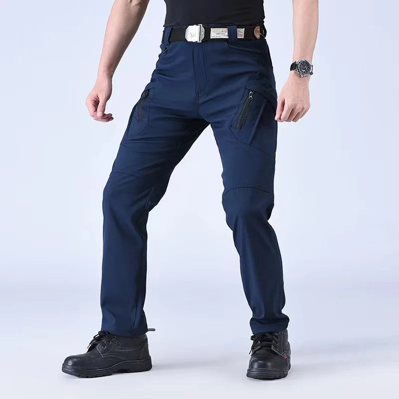 Cargo Pants Men's Outdoor Waterproof Combat Military Trousers Work Joggers Hiking Camping Climbing Elastic 5XL