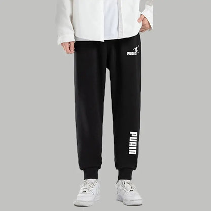 Printed Men's Sweatpants Spring Autumn Jogging Trousers Fitness Loose Fit Clothing Solid Color Outfit Streetwear Pants