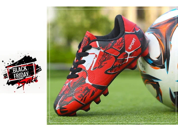 Children Soccer Shoes Sports Society Field Boy Football Shoes Futsal Fast Indoor Sneaker Original Ankle Cleats Football Boots