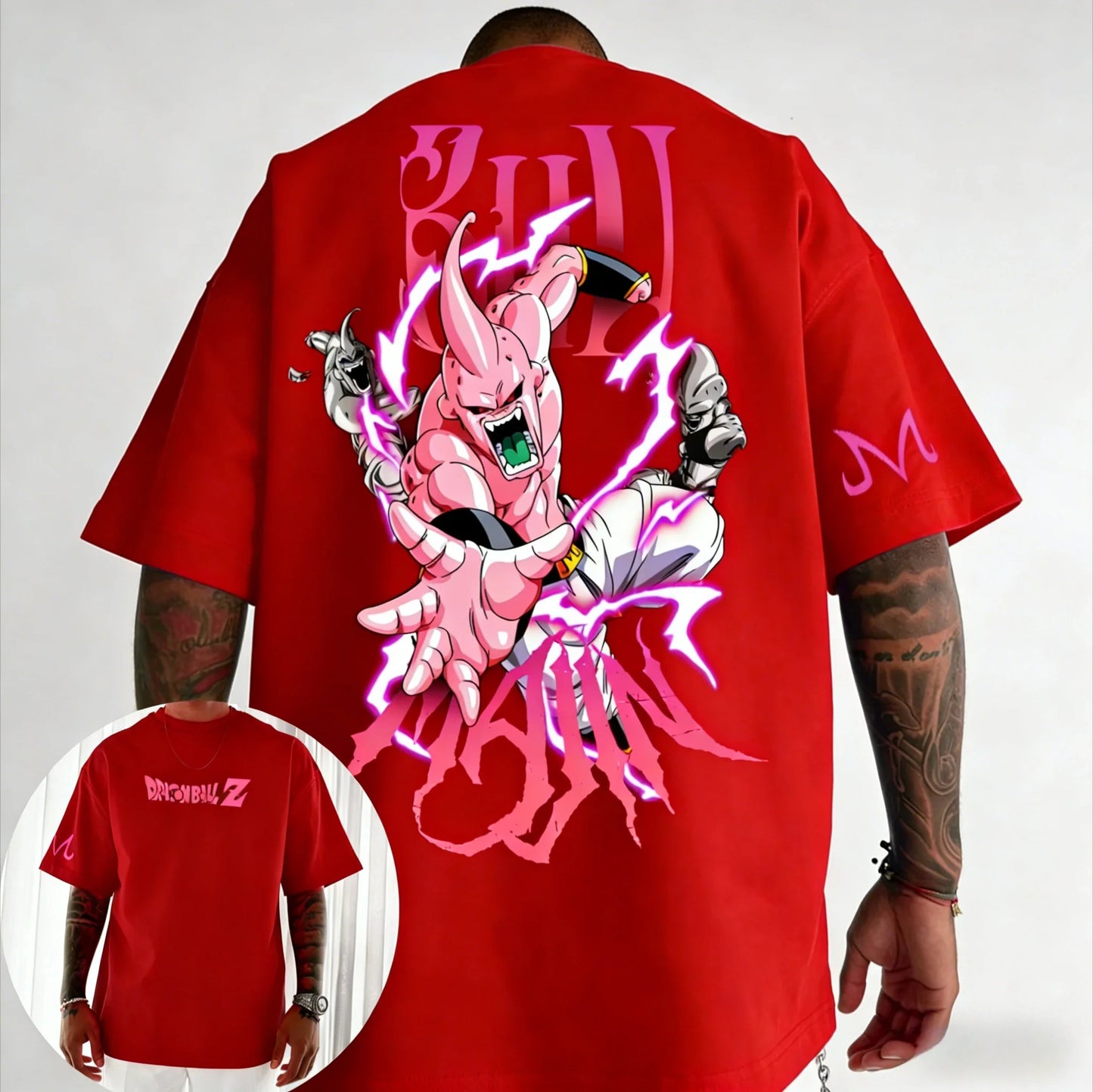 Anime T-shirt Summer New Majin Buu Co Branded Men and Women Harajuku Loose Casual Parent Child Short Sleeve