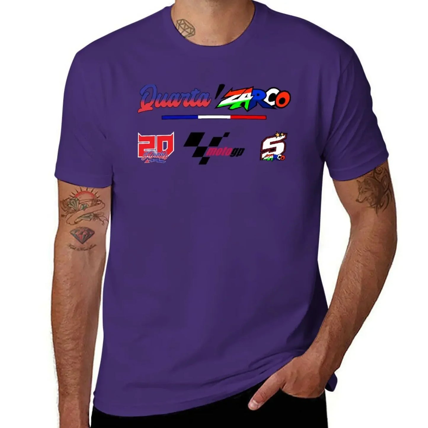 Quartararo x Zarco T-Shirt aesthetic clothes plus size tops vintage clothes cotton graphic tees mens t shirt graphic