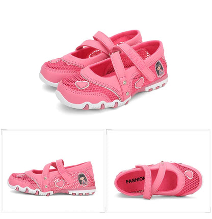 Girls Sandals Gladiator Cartoon Soft Children Non-slip Beach Shoes Kids Summer Floral Sandals Princess Shoes Fashion Cute