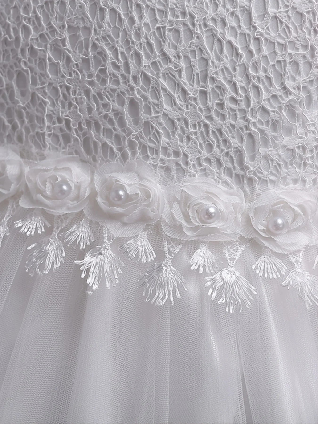 Girls Sleeveless Lace Floral Princess Dresses#981
