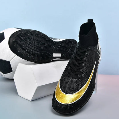 New Men Football Boots Kids Ankle Cleats Grass Soccer Shoes Futsal Indoor Sport Match Training TF/FG Hot-selling High-quality