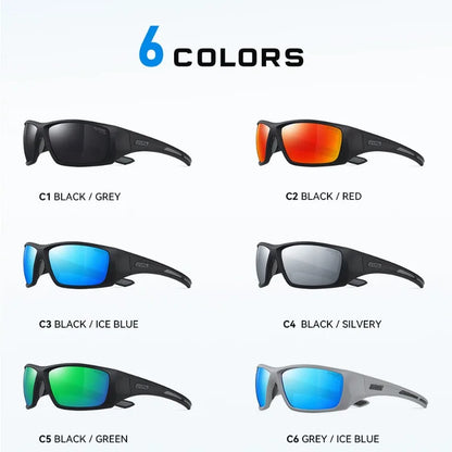 Outdoor Sports Polarized Sunglasses Men's Fishing TR90 Frame UV Protection Lens Shield Sun Glasses Women Eyewear with Box