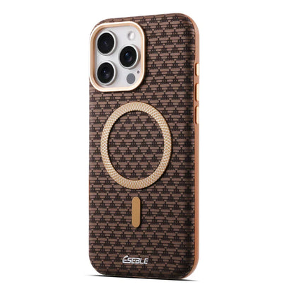 For Magsafe Magnetic Solid Color Triangle Pattern Phone Case for iPhone 17 Pro Max 15 13 14 16 Pro Max Bumper Back Cover