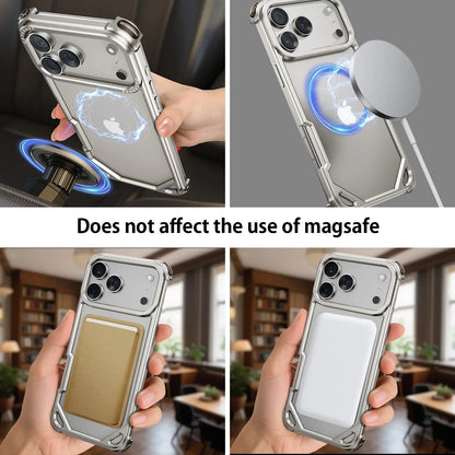 Case for iPhone 17 Pro Max 17 Air Magsafe Metal Shockproof Protective Phone Cover Aluminum Alloy Anti-Drop Shells