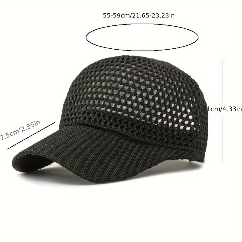 Unisex Quick-Dry Baseball Cap - Waterproof & Breathable - Adjustable Summer Sun Hat for Sports & Casual Wear