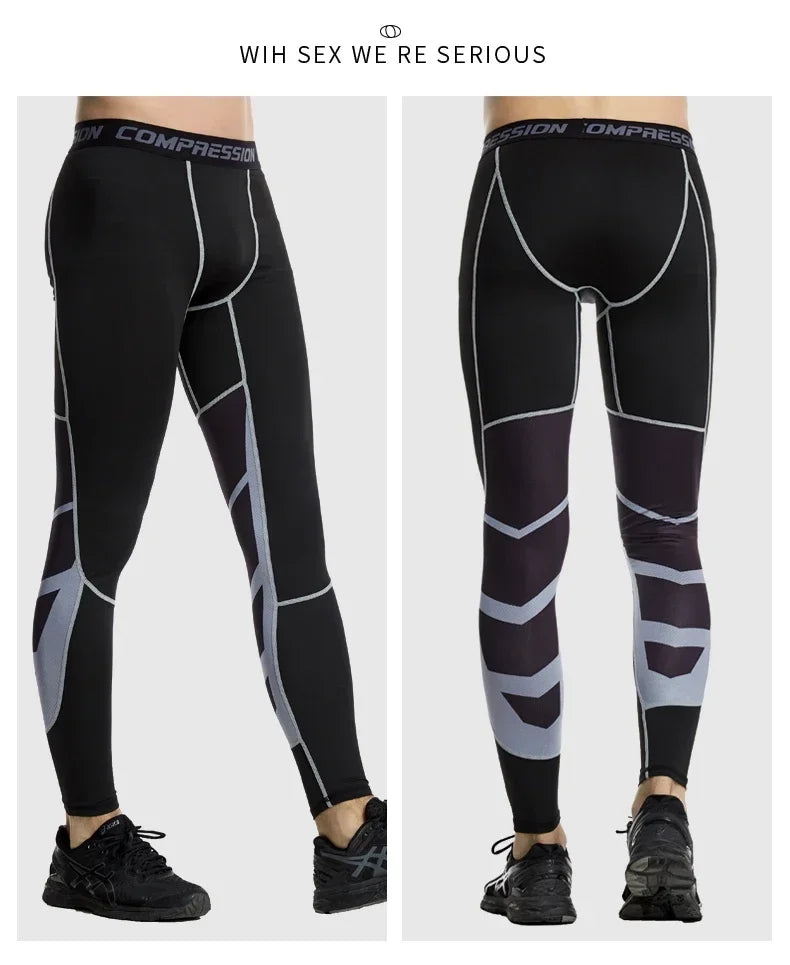 Men's Compression Pants for Running Cycling Basketball Soccer Elasticity Sweatpants Fitness Tights Legging Trousers Rash Guard