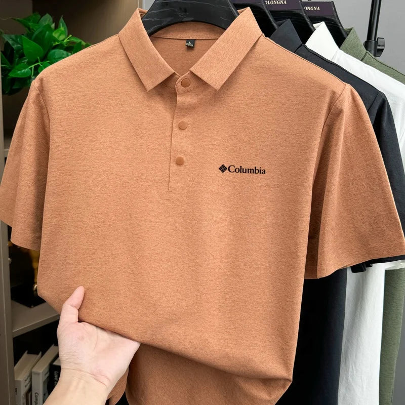 Bestselling fashion brand summer new designer simple letter embroidered breathable polo shirt mens exquisite and comfortable top