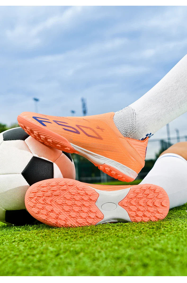 New Men Soccer Shoes Futsal Football Boots Sneakers Match Grass Cleats High-quality Non-Slip Indoor Hot-selling High-top Outdoor