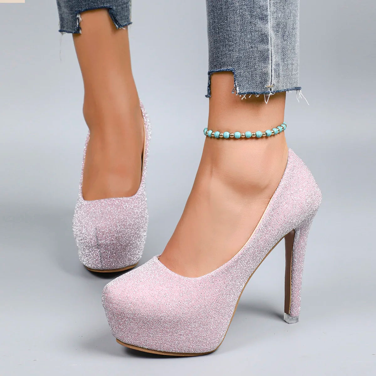 2025 Fashion Shoes Female Basic Women's High Heels Sexy Party Pumps Women Platform Thin Heels Super High Slip on Shoes Women