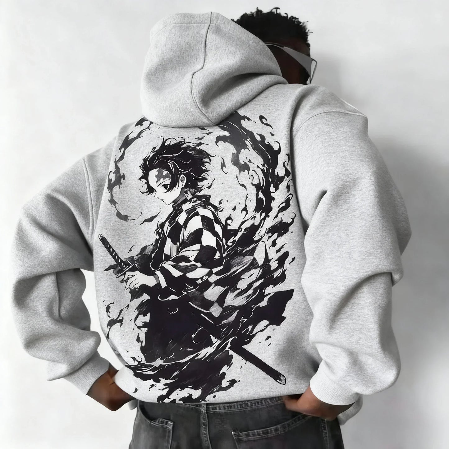 Demon Slayer Collaboration Pure Cotton Men's and Women's Hoodie for Spring and Summer  New Item Street Casual Loose Top