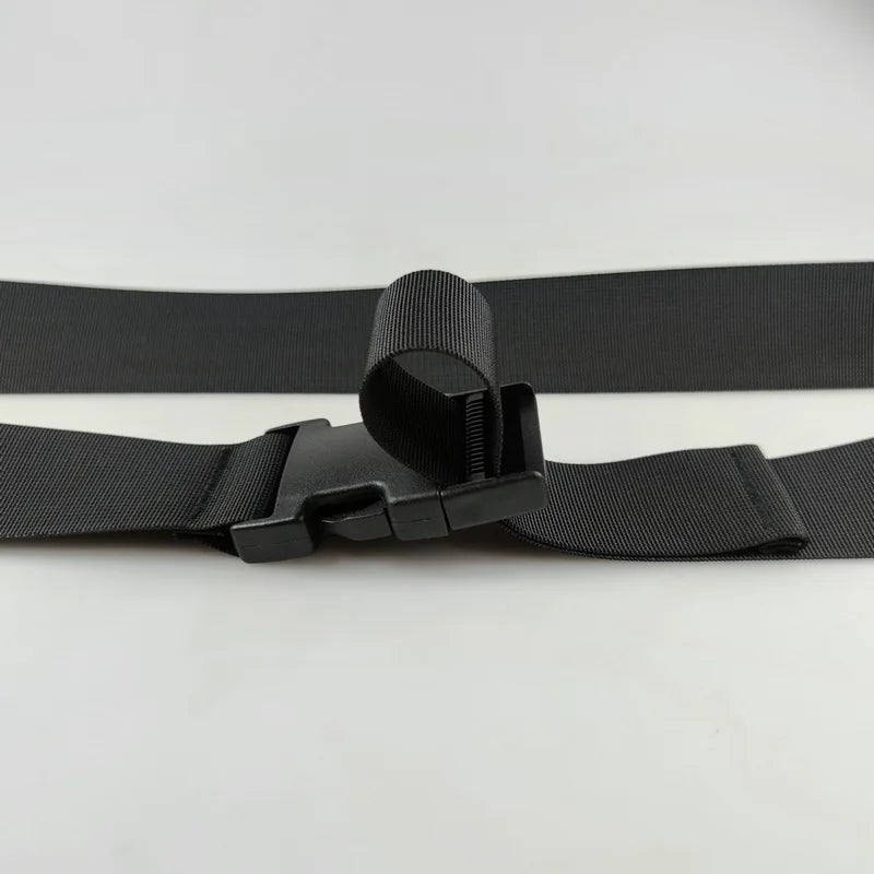 Plastic Buckle Nylon Strap for Men's Outdoor Military Training Canvas Belt 100/110/120cm Available Black