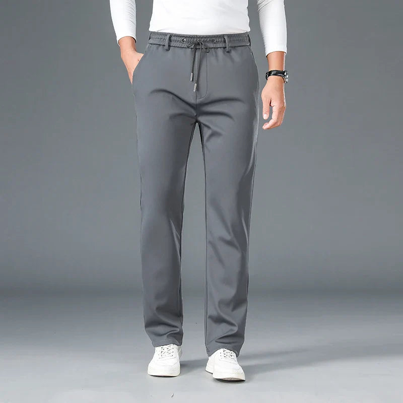 Men's Stretch Casual Pants Autumn Elastic Waist Straight Jogger Sweatpants Korean Business Classic Brand Trousers Male Clothing