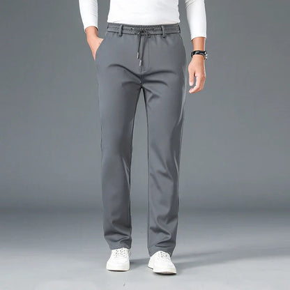 Men's Stretch Casual Pants Autumn Elastic Waist Straight Jogger Sweatpants Korean Business Classic Brand Trousers Male Clothing