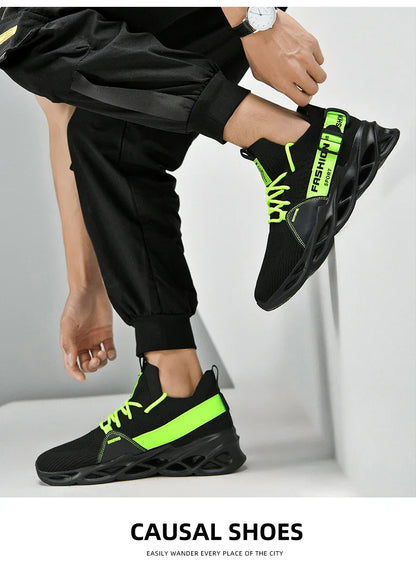 Tênis Masculino de Malha Respirável Casual Sapatos Masculinos Unissex Leve Macio Sola Grossa Buraco Sapatos de Casal Tênis Atlético Sapatos Femininos